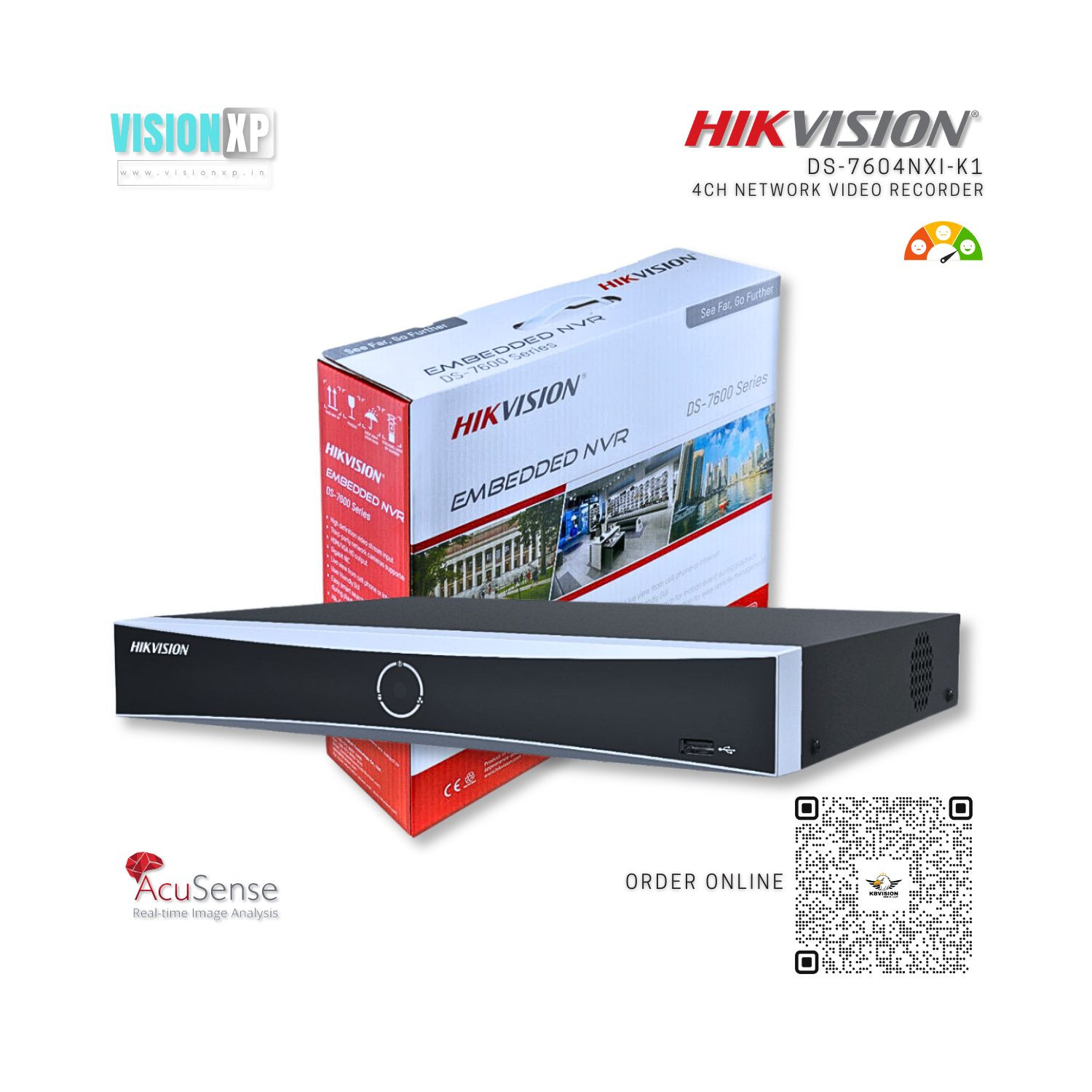 Hikvision DS-7604NXI-K1 AcuSense 4ch NVR