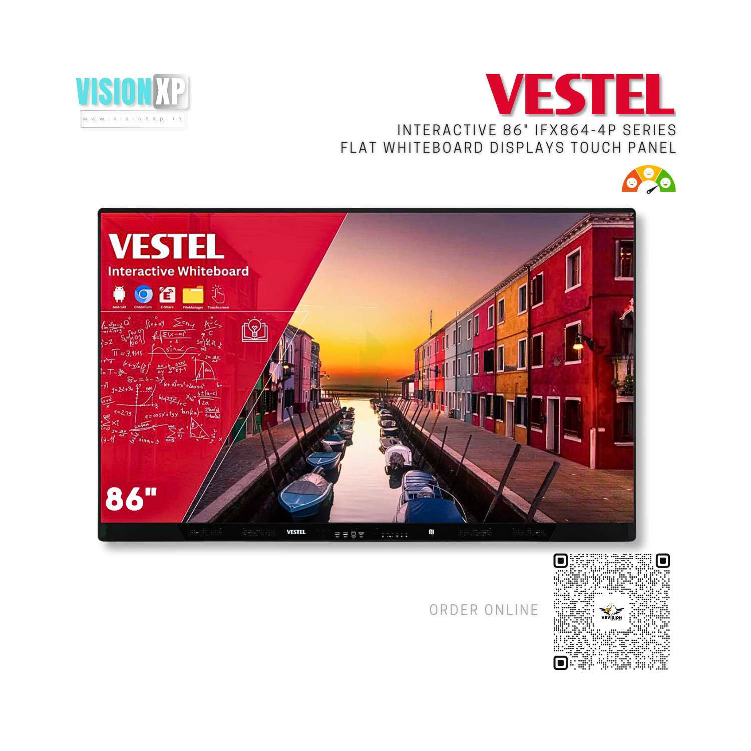 Vestel IFX864-4P Series 86” Interactive Flat Touch Panel Display